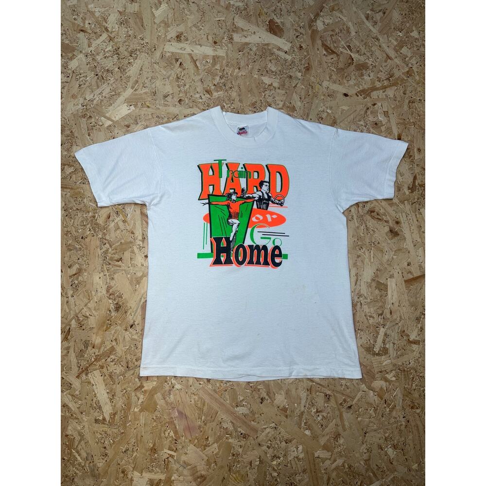 Vintage 90s Single Stitch Mens White Short Sleeve T-shirt Sz L